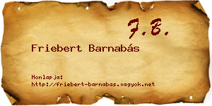 Friebert Barnabás névjegykártya