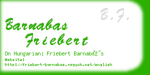barnabas friebert business card